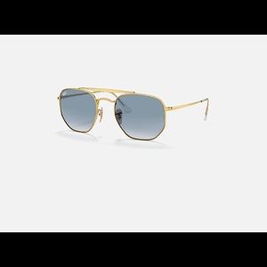 Ray-Ban Marshal gold frame blue lenses
